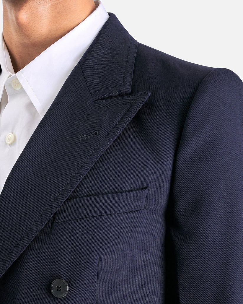 Dries Van Noten o1s1v1r1oon0925 Bruce Jacket in Navy Blue Size US M / EU 48-50 / 2 - 6 Thumbnail