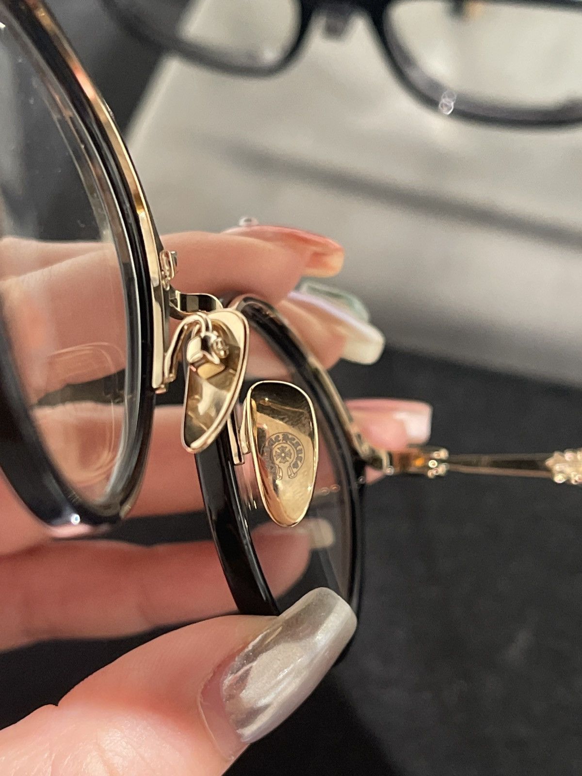 Chrome Hearts Chrome Hearts DIG BIG BK/GP Glasses Frame Size ONE SIZE - 5 Thumbnail