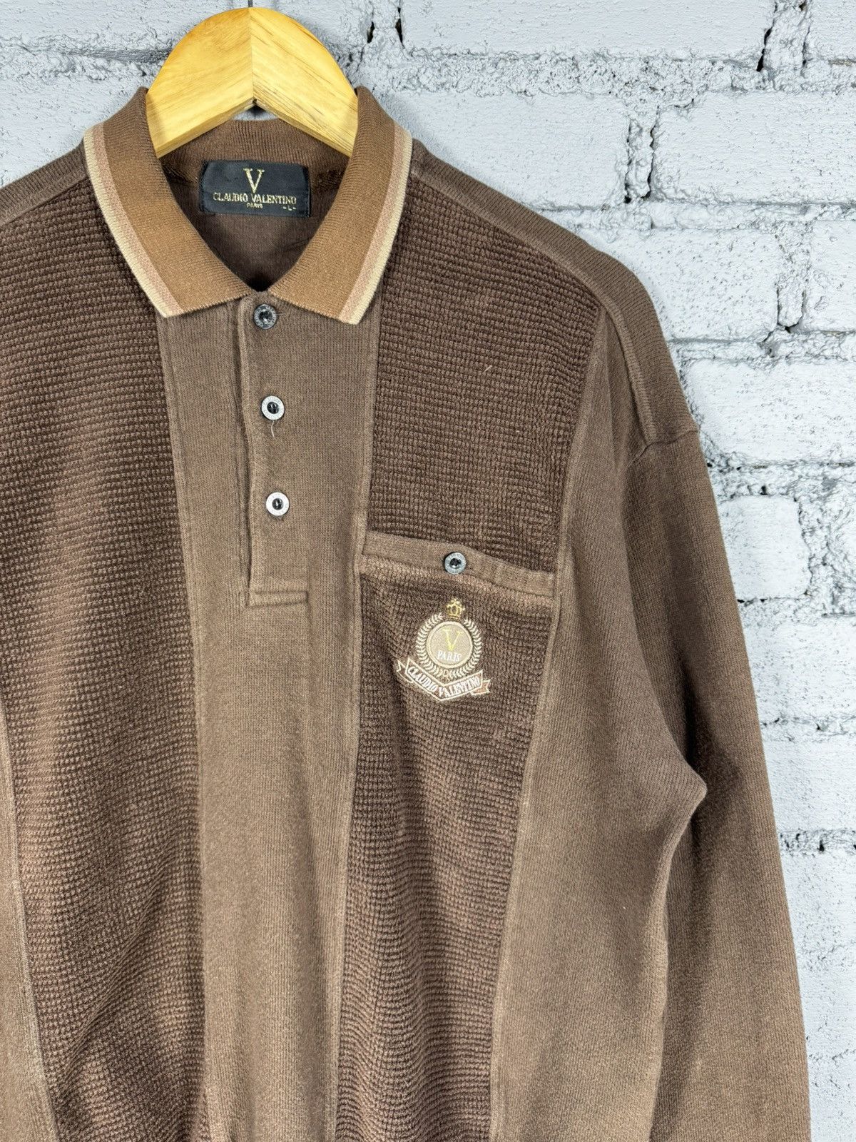 Gianni Valentino Gianni Valentino Collar Button Single Pocket Sweatshirt Size US L / EU 52-54 / 3 - 4 Thumbnail