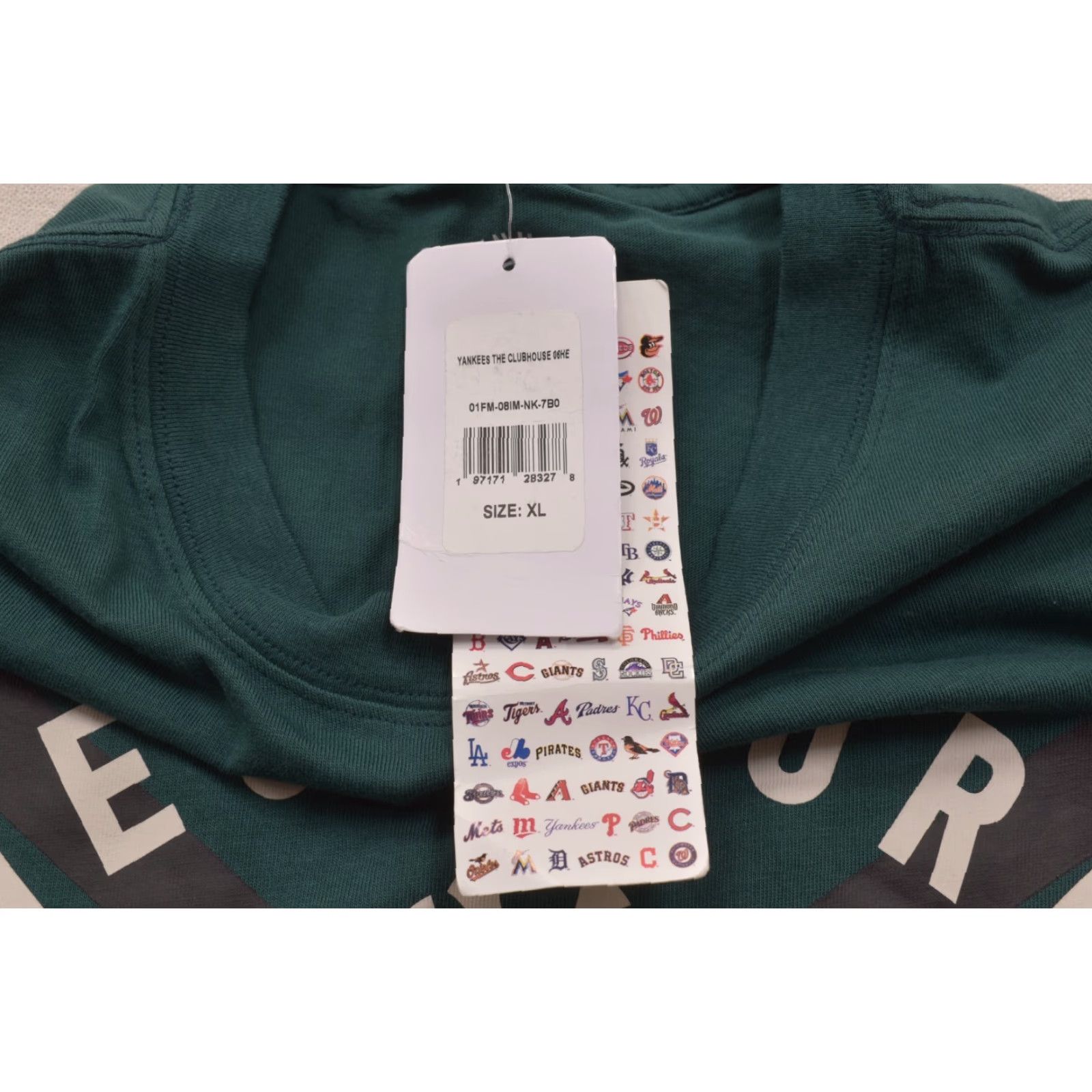MLB MLB New York Yankees T-Shirt Green Teal Men XL Crew Neck Short Sleeve Logo Merchandise Size US XL / EU 56 / 4 - 7 Thumbnail