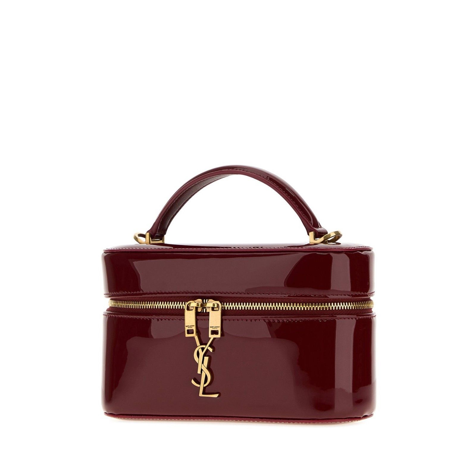 Saint Laurent Paris SAINT LAURENT $2300 Gaby Vanity Lust Rose Patent Leather Top Size ONE SIZE - 2 Thumbnail