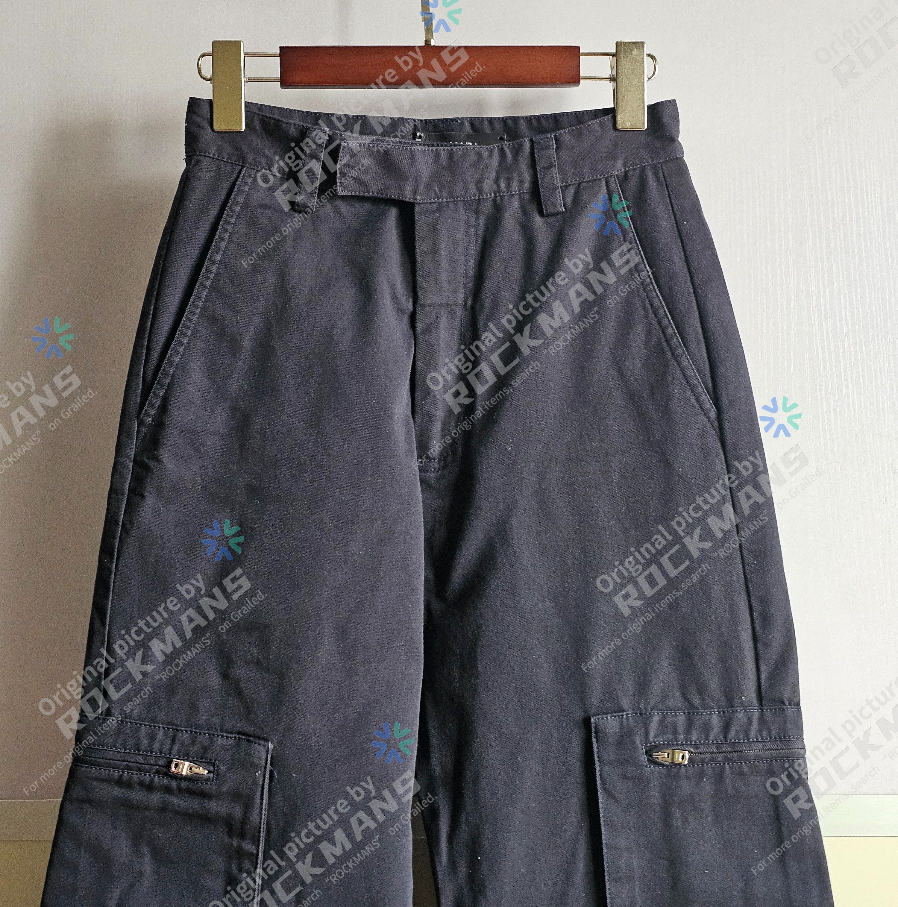 Amiri Amiri High-Waisted Wide-Leg Workwear Pants Size 38 Size 26" / US 2 / IT 38 - 2 Thumbnail