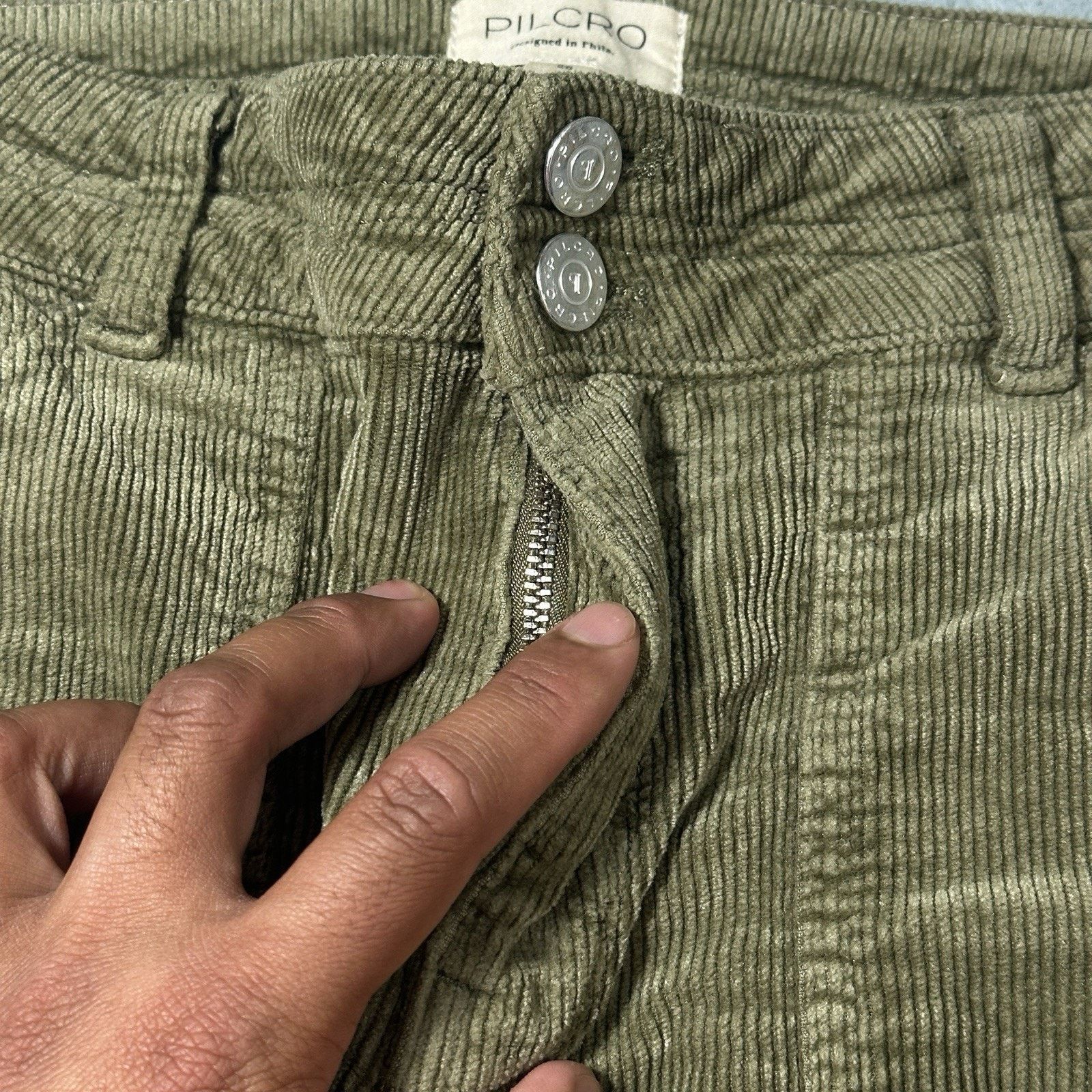 Anthropologie Pilcro Wanderer Double Knee Corduroy Pants Hamilton Boho Y2k Size 26" / US 2 / IT 38 - 5 Thumbnail
