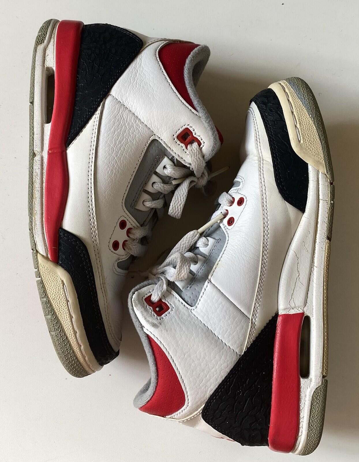 Jordan Brand 2013 Air Jordan 3 Retro Fire Red Youth GS Size 4.5Y NO BOX Size US 5 / EU 37 - 3 Thumbnail