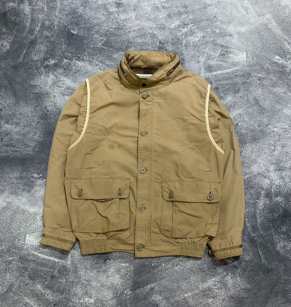 image of Bomber Jacket x Vintage Tenson Swedish 90's Vintage Jacket in Brown, Men's (Size Large)