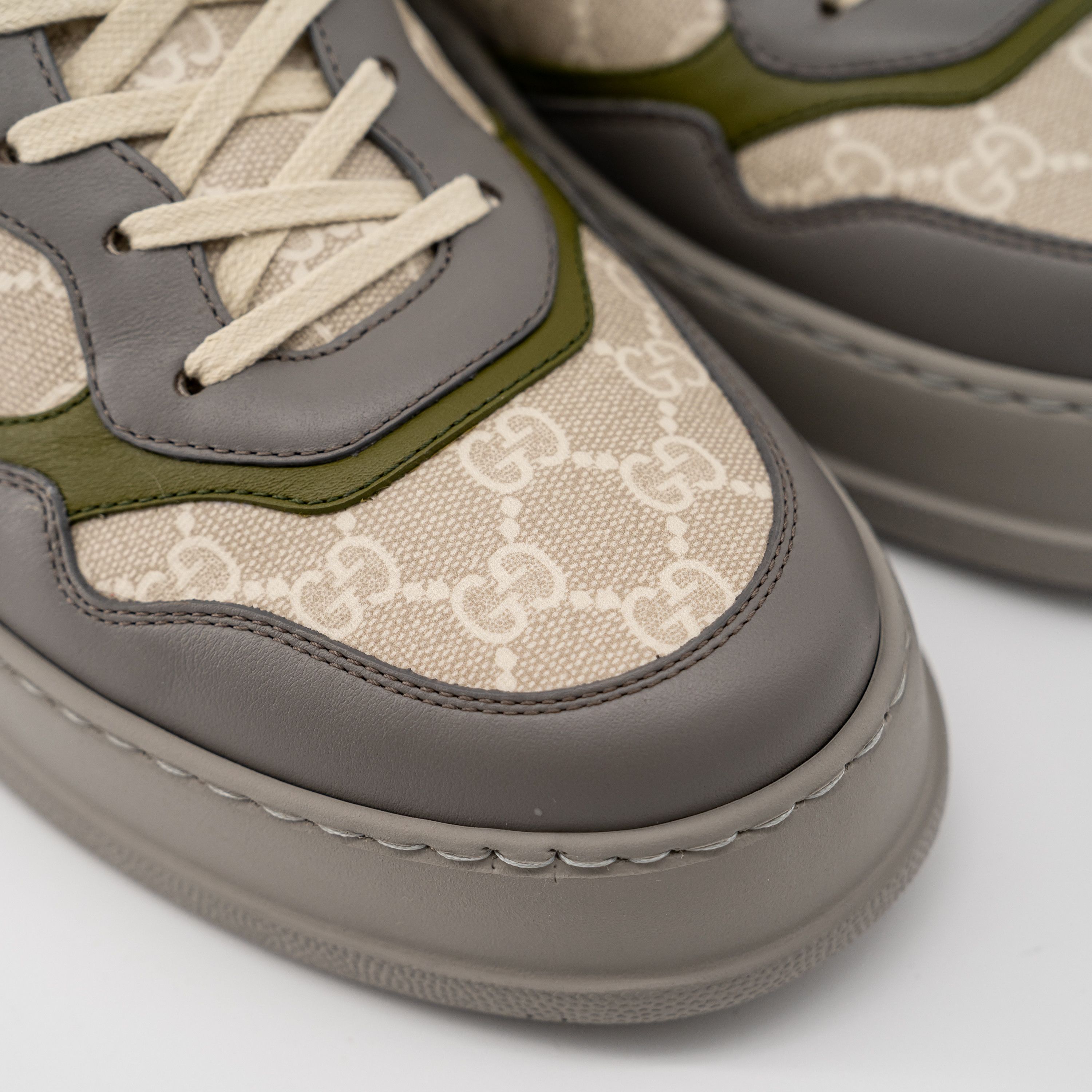 Gucci 12.5G 13 US Gucci GG Chunky Sneakers Beige Grey GG Leather Size US 13 / EU 46 - 6 Thumbnail
