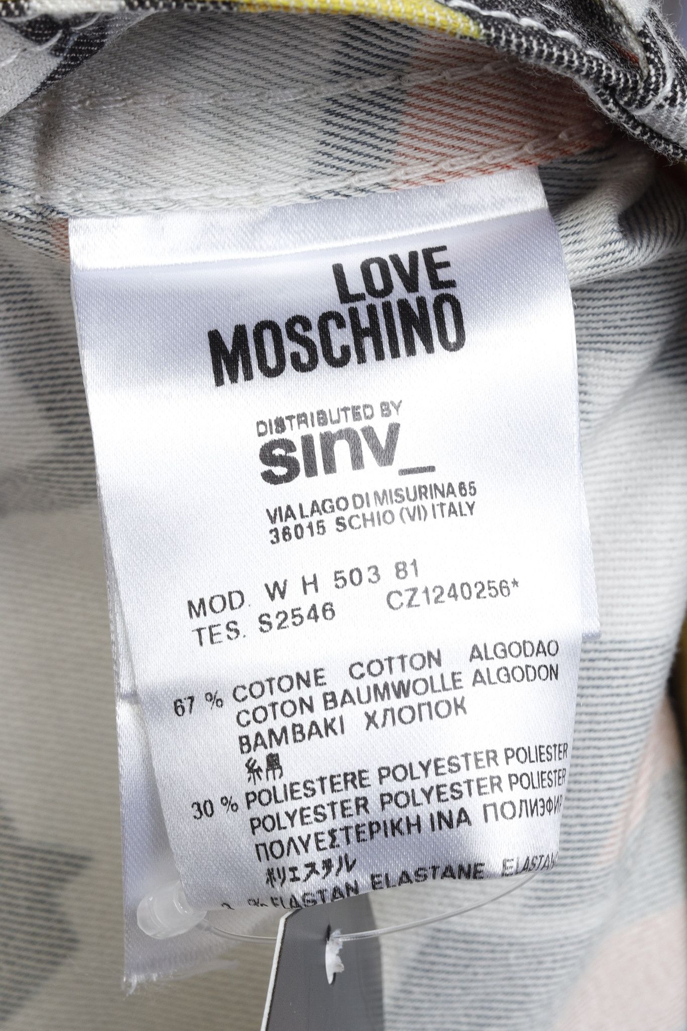Love Moschino Love Moschino Comic Short Sleeve Denim Jacket with Pins Size M / US 6-8 / IT 42-44 - 9 Thumbnail