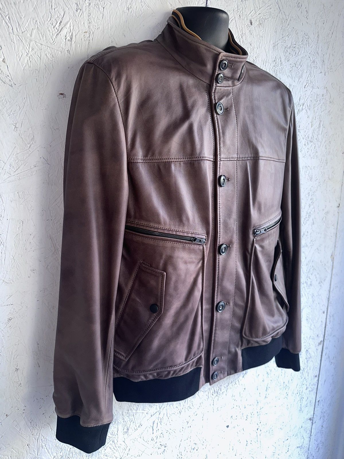Hogan Hogan Leather Jacket Size US XXL / EU 58 / 5 - 3 Thumbnail