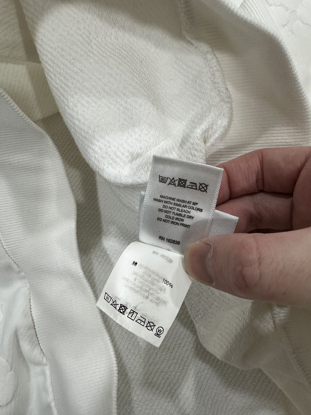 Denim Tears White Mono Hoodie