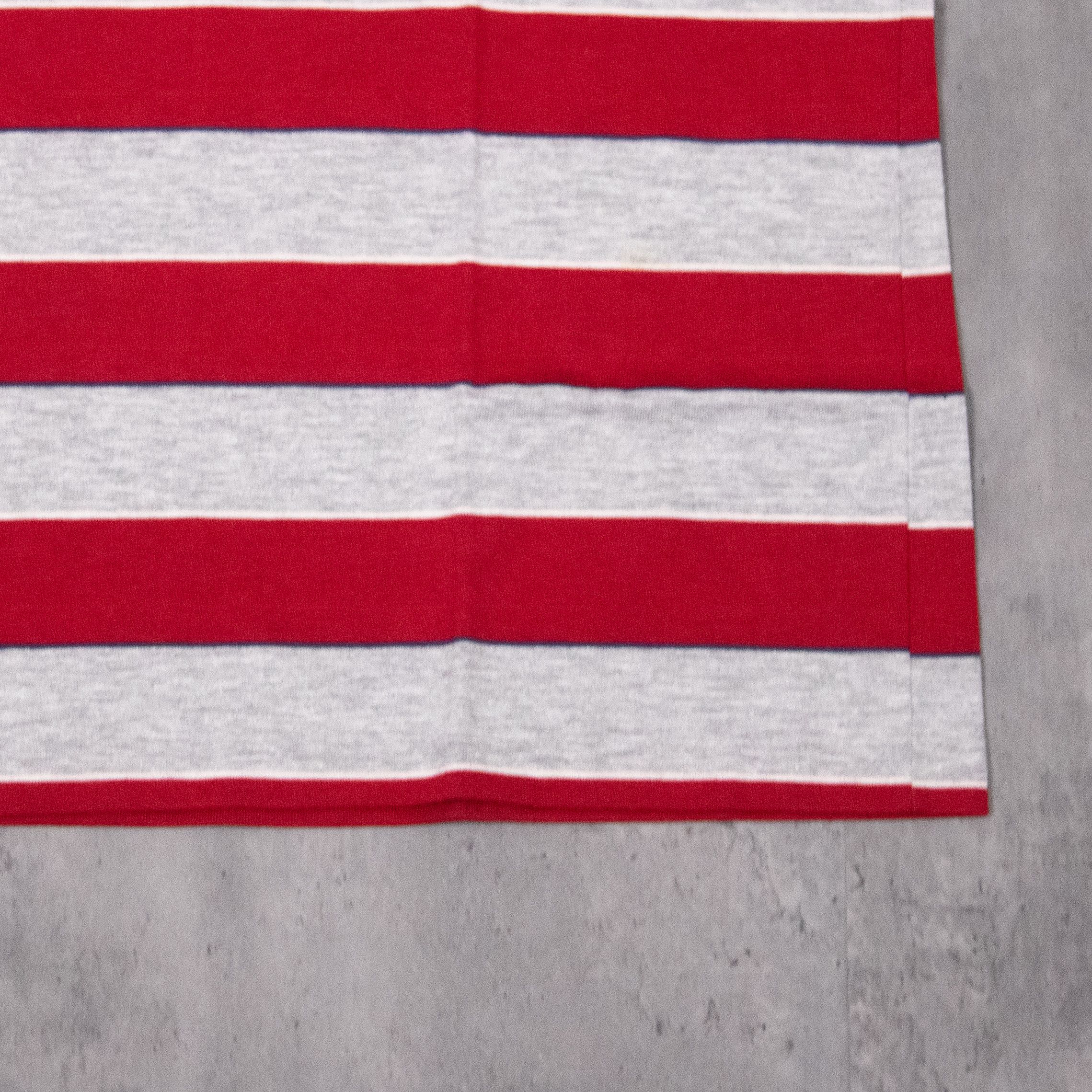 Vintage Vintage 1980s Mcdonalds Red And Grey Striped Polo Size US M / EU 48-50 / 2 - 5 Thumbnail