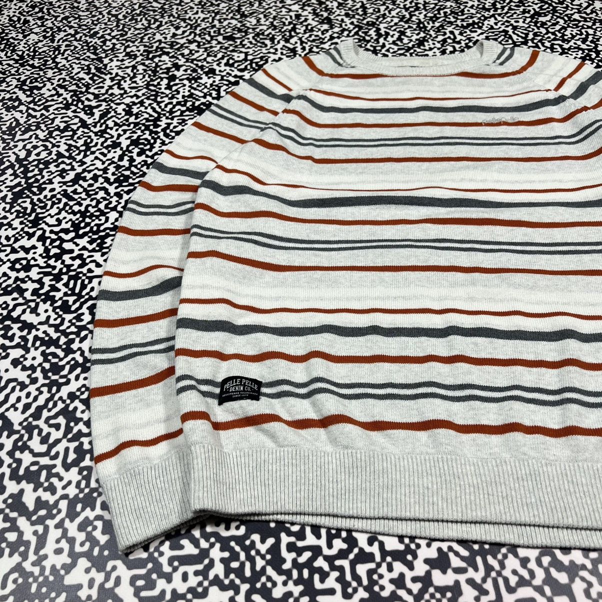 Pelle Pelle Vintage Y2K Pelle Pelle Striped Boxy Sweater Rap 90s Style Size US XXL / EU 58 / 5 - 8 Thumbnail