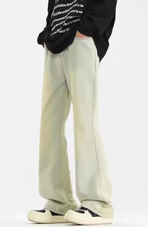 Japanese Brand Himejima x Kai Yellow mud jeans, slightly flared pants Size US 28 / EU 44 - 2 Thumbnail