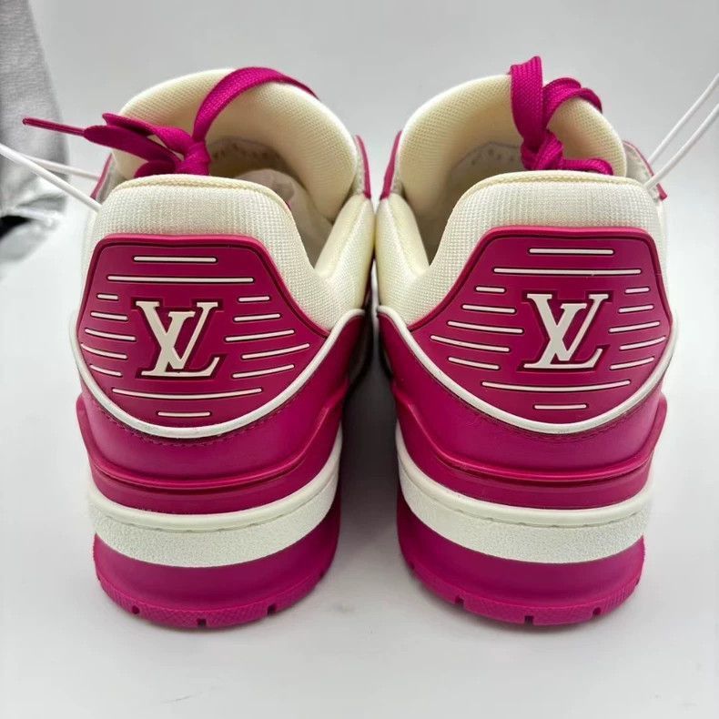 Louis Vuitton LV trainer white purple sneakers-2508 Size US 10 / EU 43 - 5 Thumbnail