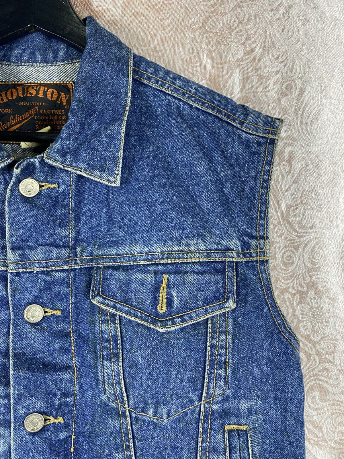 Japanese Brand Vintage Houston Denim Vest Workwear Trucker SleevelessJacket Size US M / EU 48-50 / 2 - 9 Thumbnail