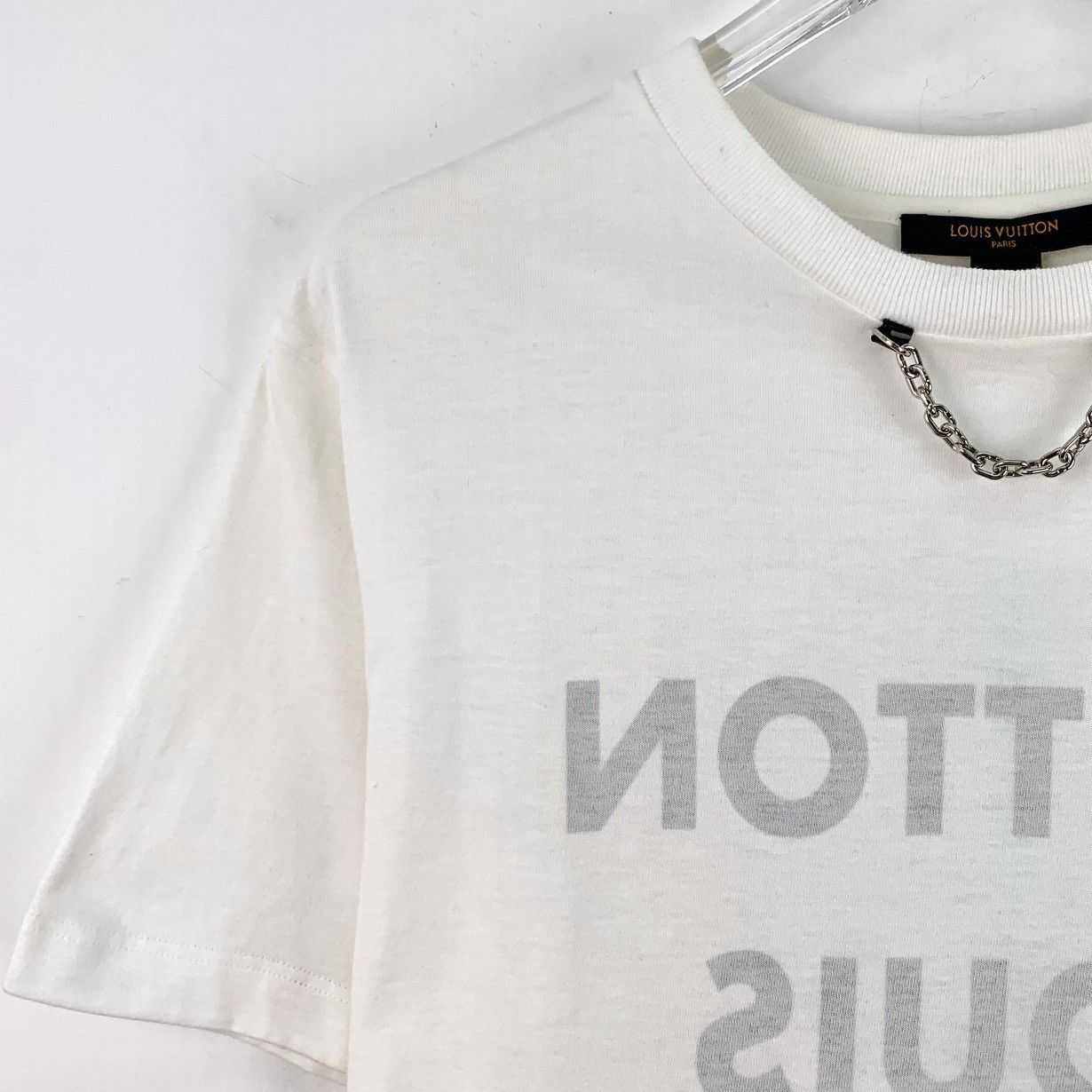 Louis Vuitton Louis Vuitton Chain Detail Short Sleeve T-shirt K26WX Size M / US 6-8 / IT 42-44 - 3 Thumbnail