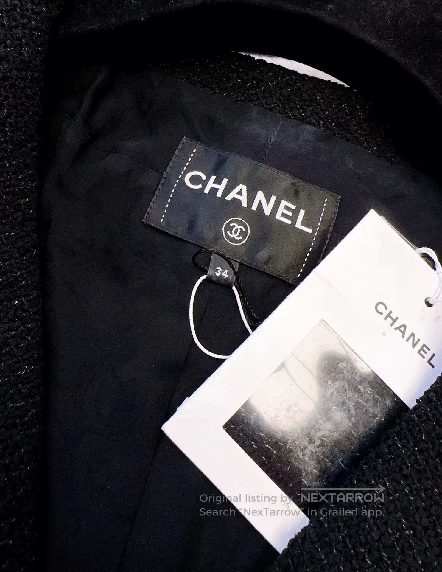 Chanel Chanel Black and Blue Edge Outerwear Coat. Size US S / EU 44-46 / 1 - 3 Thumbnail