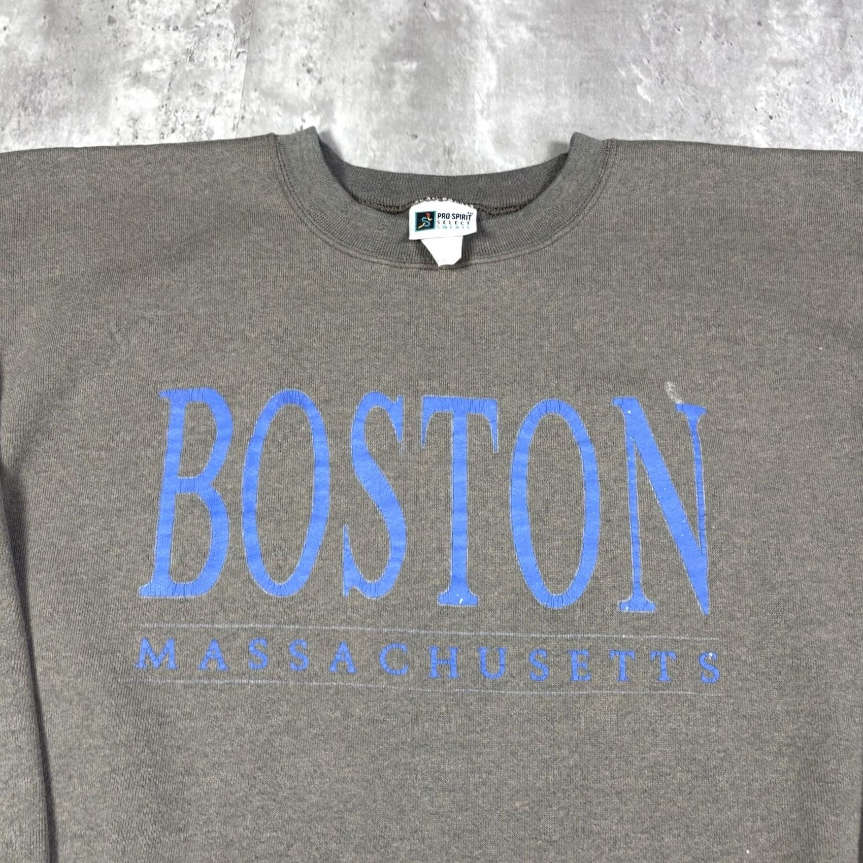 Vintage VINTAGE Boston Massachusetts Gray Pullover Sweatshirt Mens XL 90s City USA Graphic Print Heavyweight Cotton Blend Fleece Logo Purveyor Unbranded Size US XL / EU 56 / 4 - 3 Thumbnail