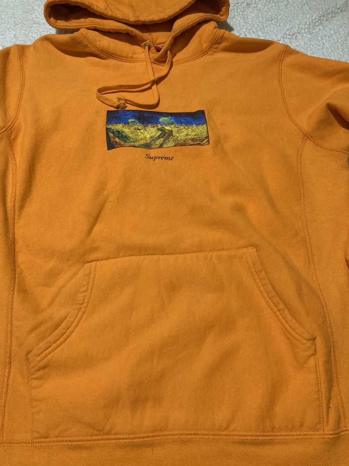 Supreme Supreme Van Gogh Field Hoodie Orange Size US XL / EU 56 / 4 - 6 Thumbnail
