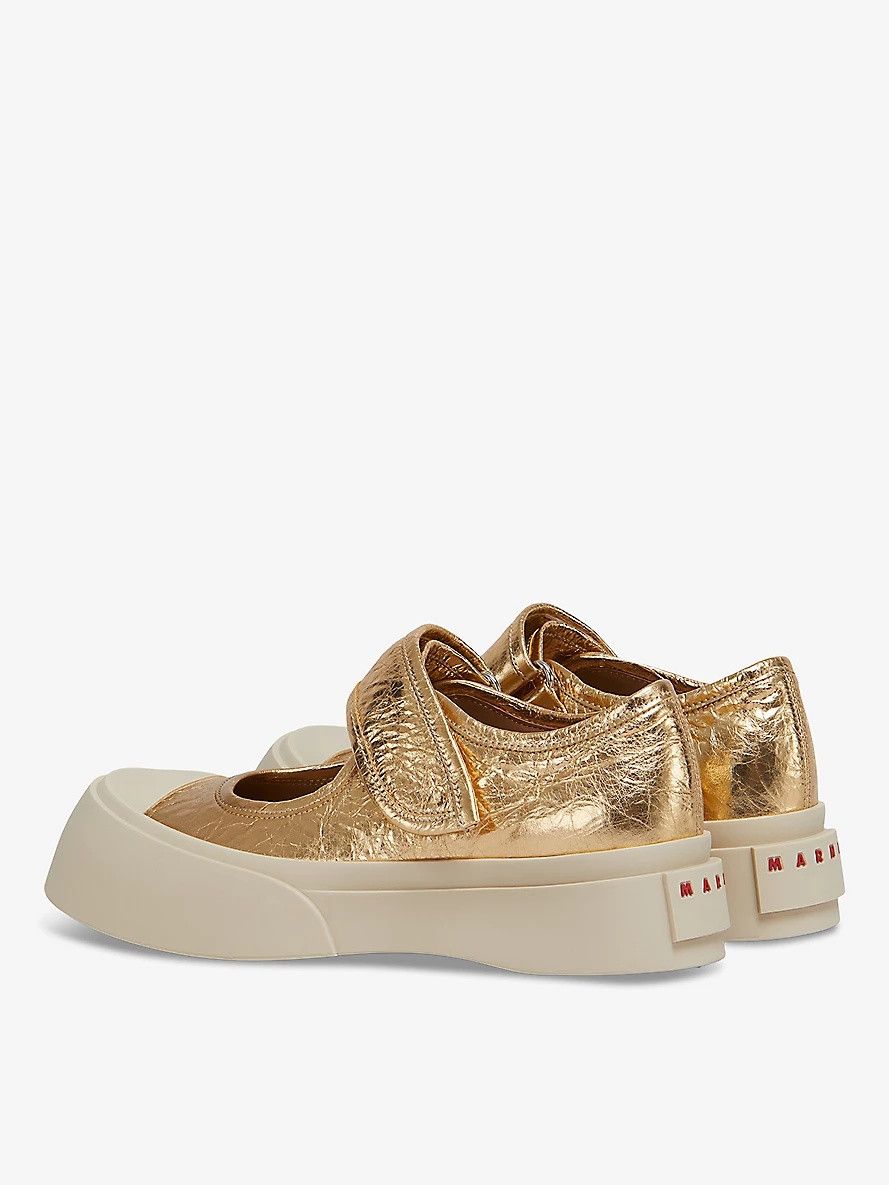 Marni oc11z0525 Mary Jane Leather Shoes in Golden Size US 10 / IT 40 - 5 Thumbnail