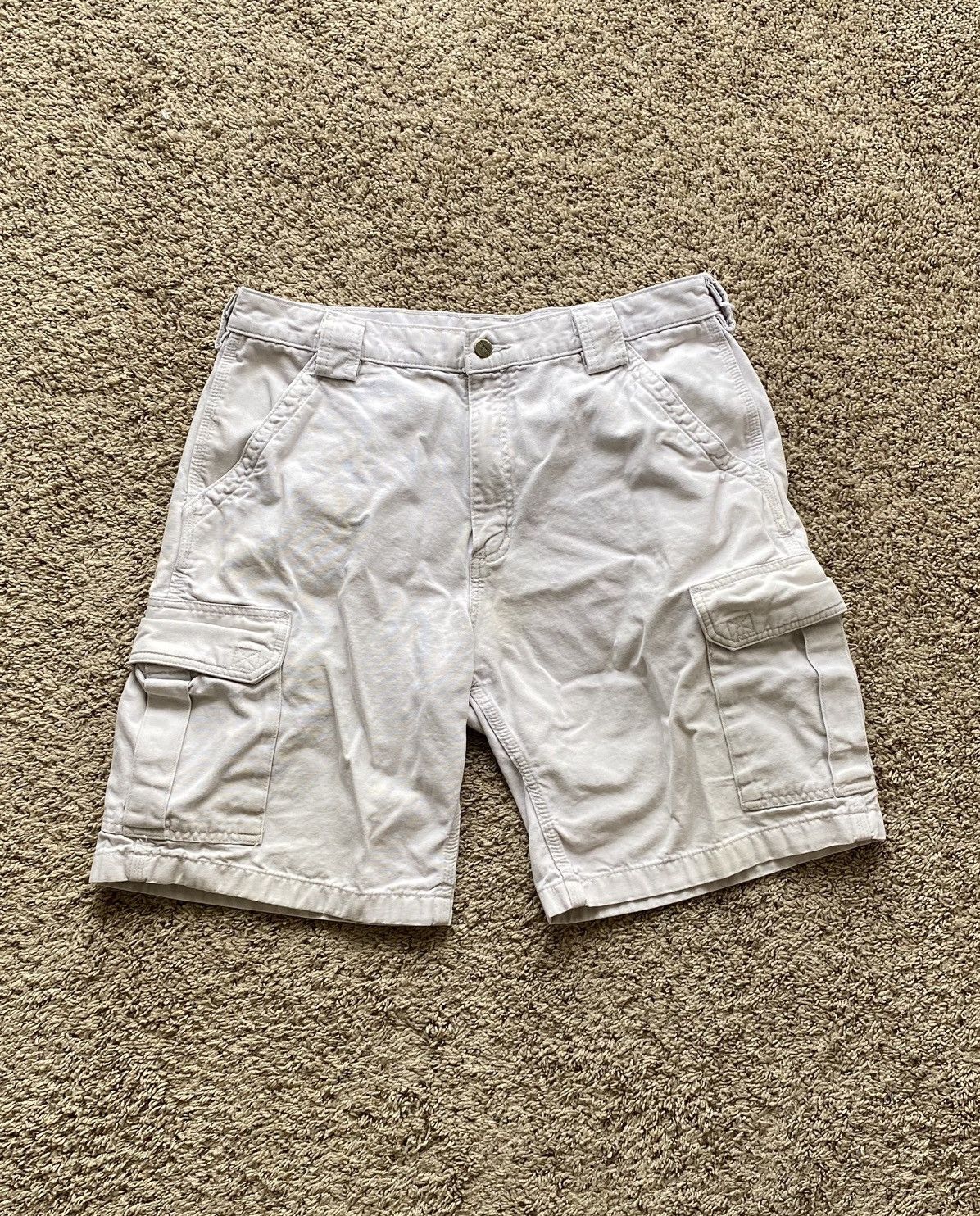 Pre-owned Carhartt X Vintage Carhartt Cargo White Shorts