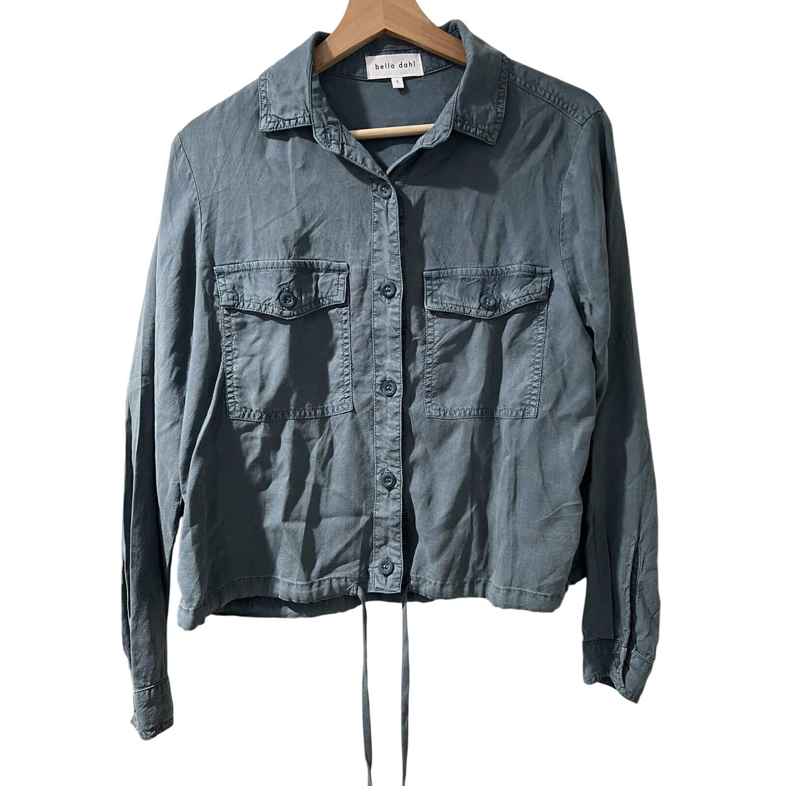 Bella Dahl Bella Dahl Utility Shirt Jacket S Green Button Front A001598 Size S / US 4 / IT 40 - 8 Thumbnail