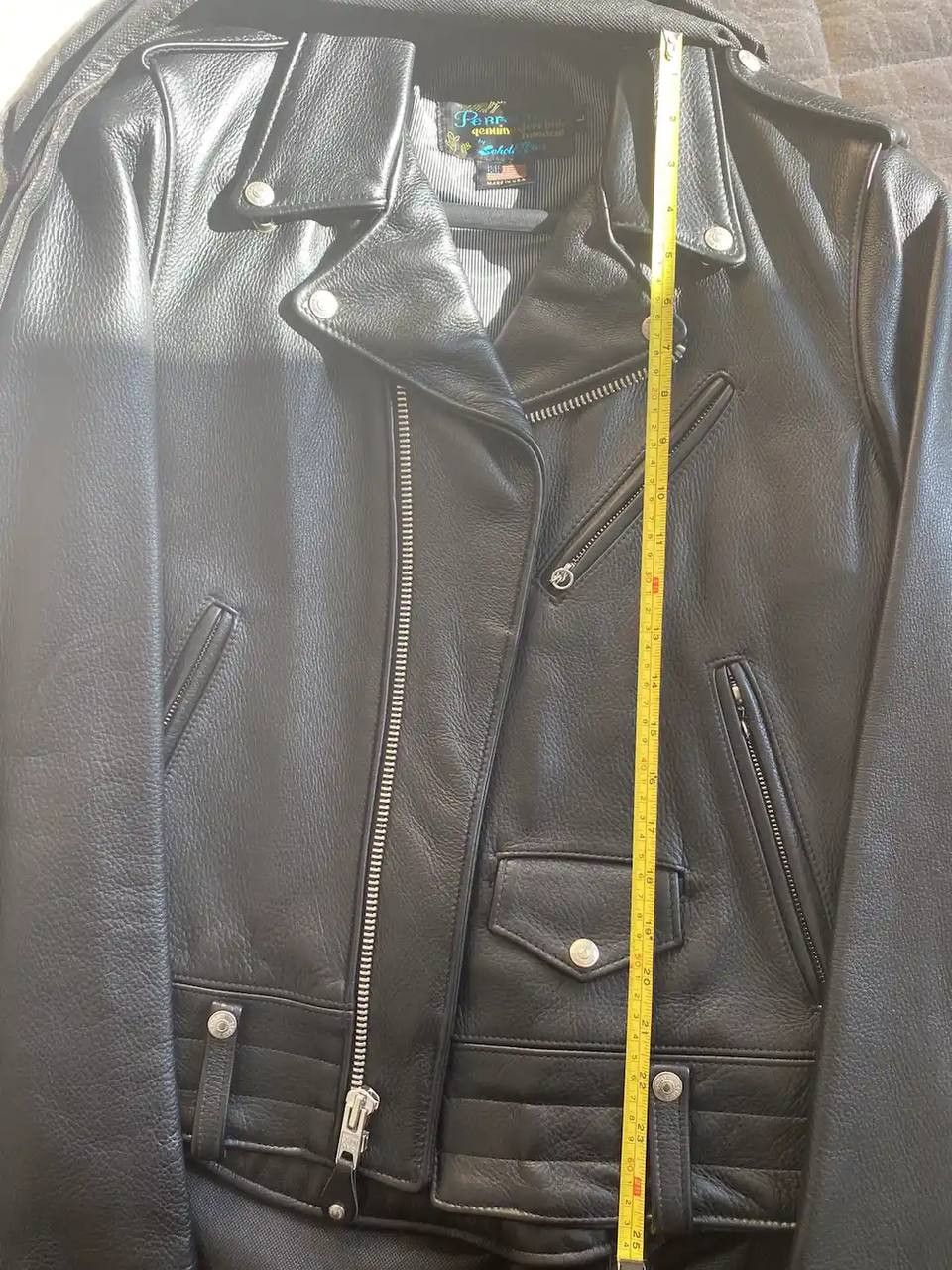 Schott Schott Vintaged Fitted Cowhide Leather Motorcycle Jacket Size US L / EU 52-54 / 3 - 5 Thumbnail