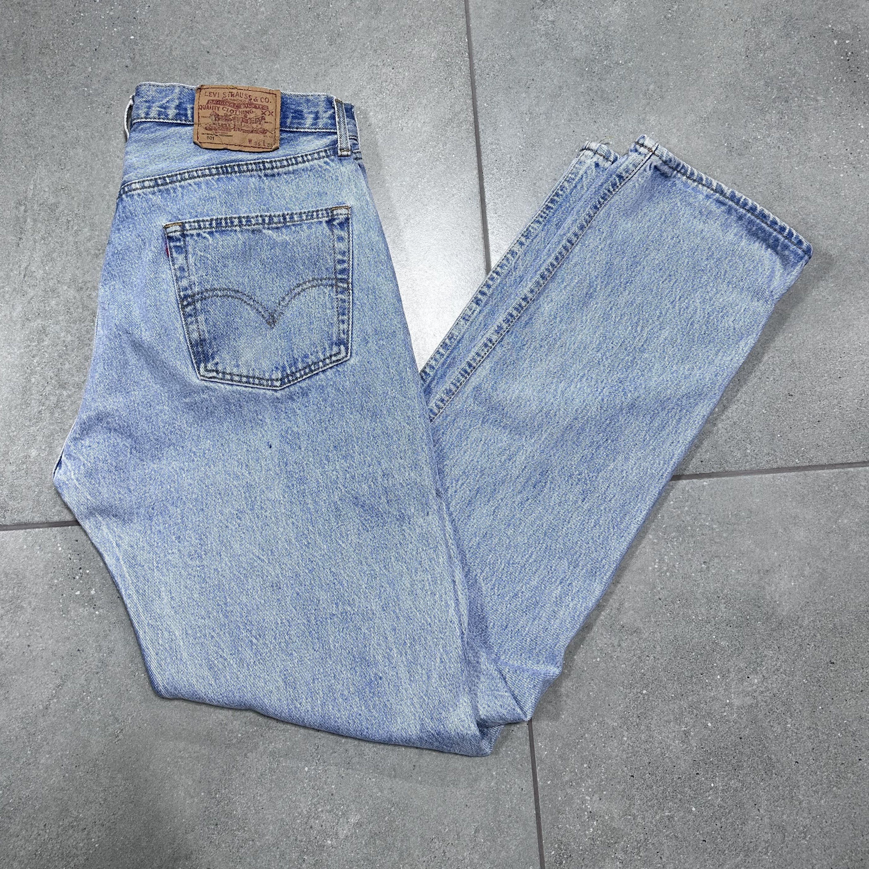 image of Levis x Vintage 90's Levi's 501 Baby Blue 36X36, Men's
