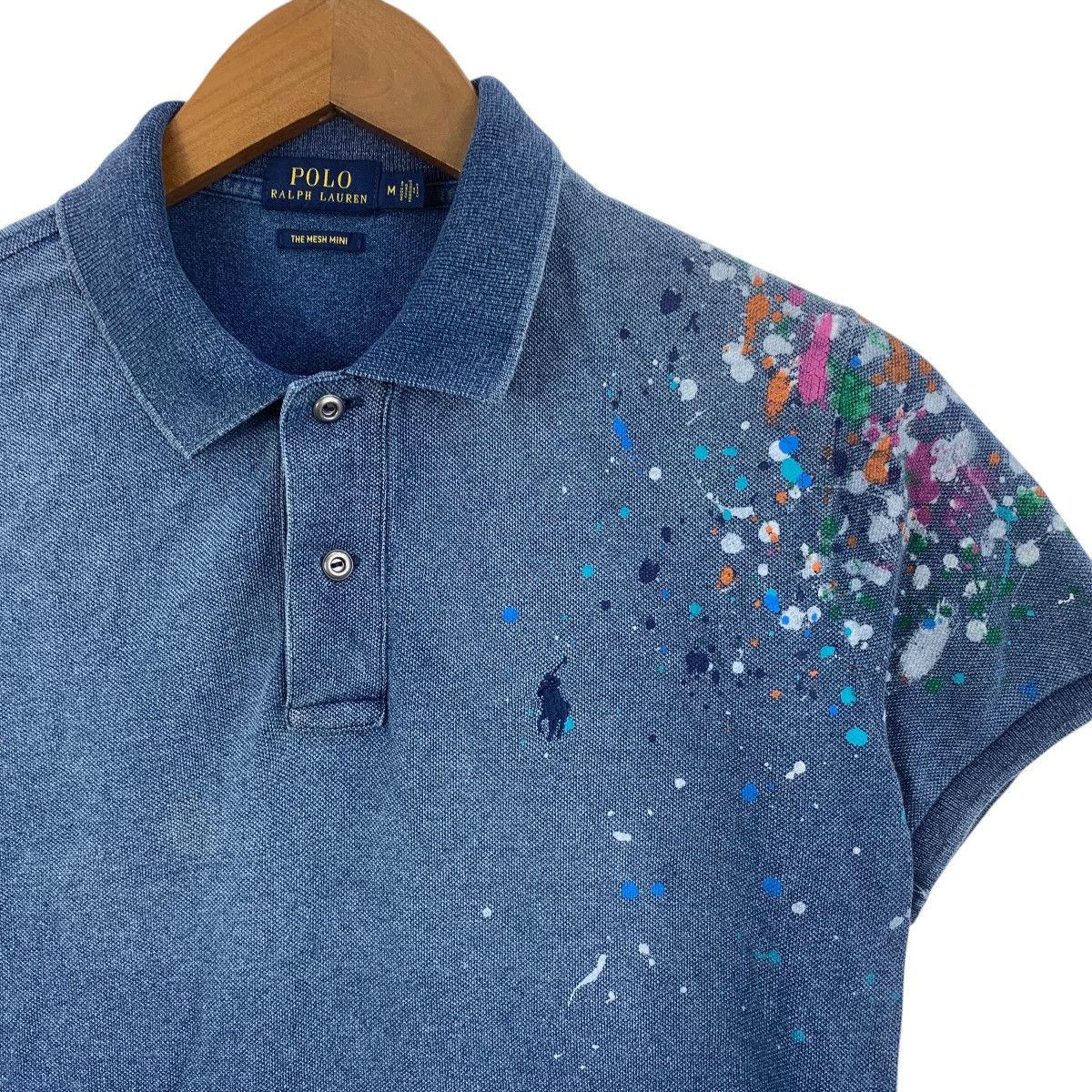 Polo Ralph Lauren POLO RALPH LAUREN The Mesh Mini Distress Design Tee Shirt Size S / US 4 / IT 40 - 5 Thumbnail