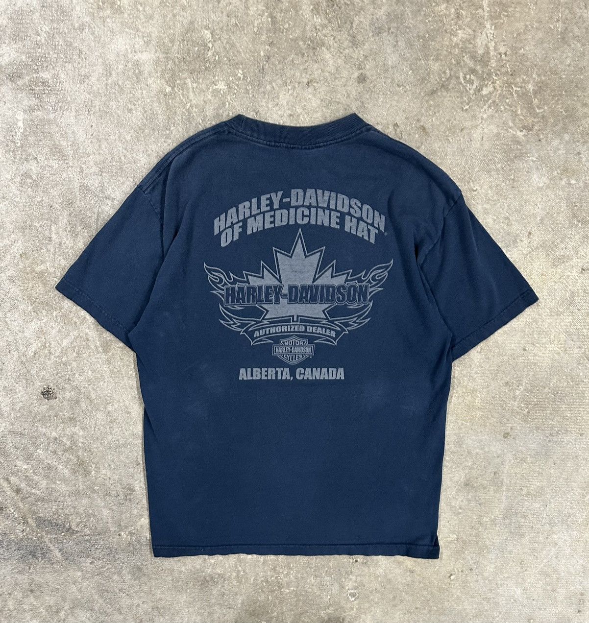 Harley Davidson Crazy Y2K Harley Davidson Alberta Canada Biker T-Shirt Size US L / EU 52-54 / 3 - 2 Thumbnail