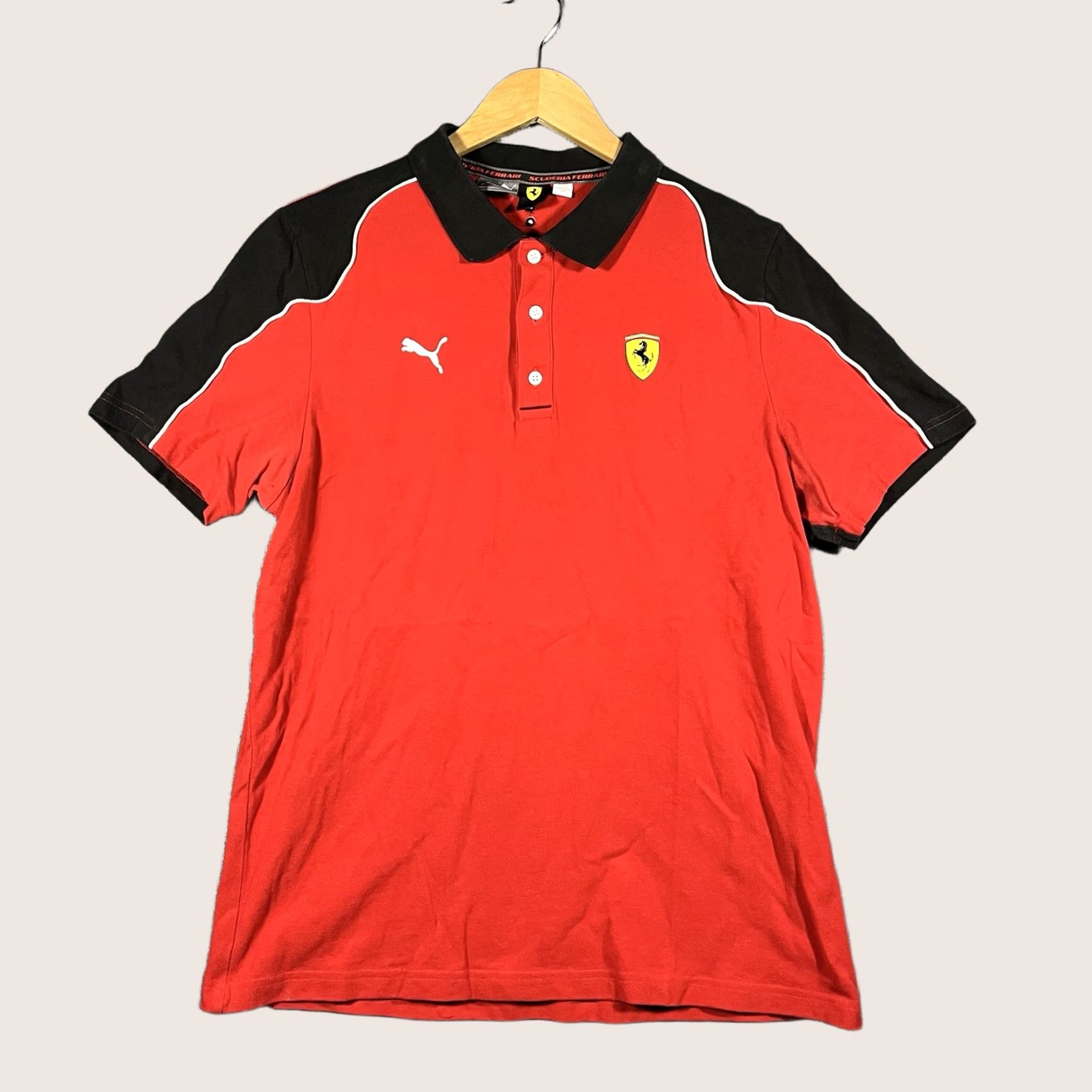 Puma PUMA Polo Shirt Mens Large Red Racing Team F1 Italia Scuderia Ferrari Racing Sports Shirt Size US L / EU 52-54 / 3 - 1 Thumbnail