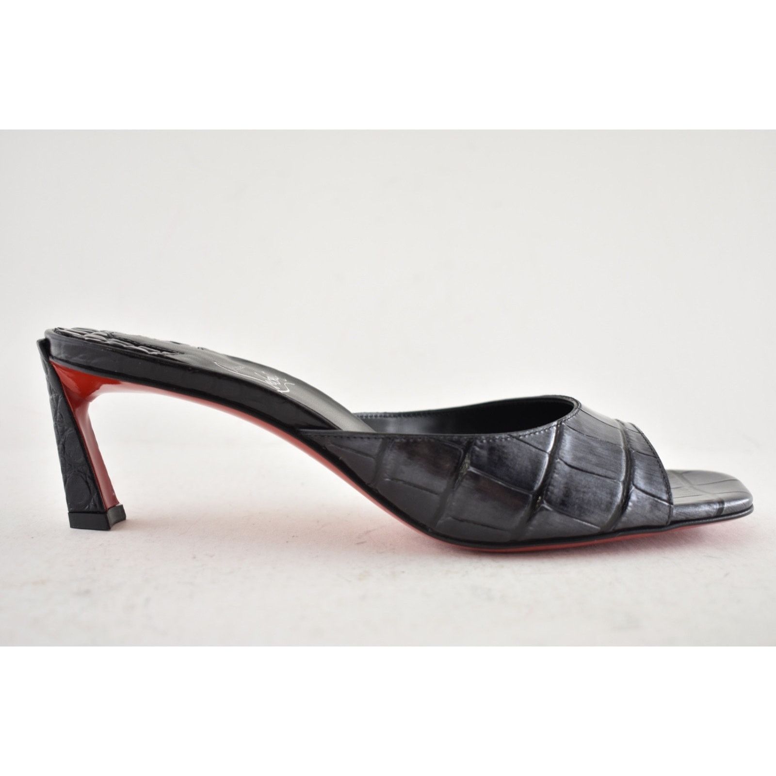 Christian Louboutin Christian Louboutin Condora Mule 55 Black Croc Ali Pump 38 Size US 8 / IT 38 - 2 Thumbnail
