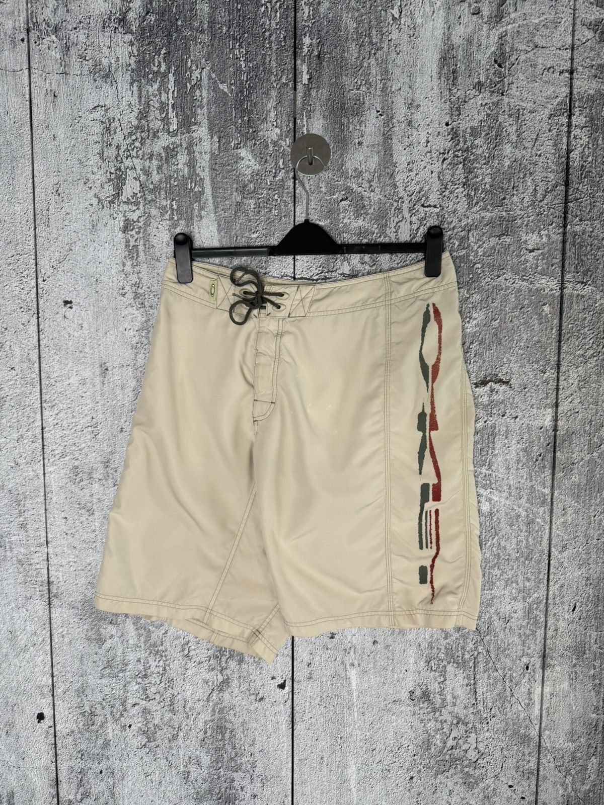 Oakley Vintage Oakley Beige Board Shorts Surf Swim Trunks Big Logo Size US 34 / EU 50 - 1 Thumbnail