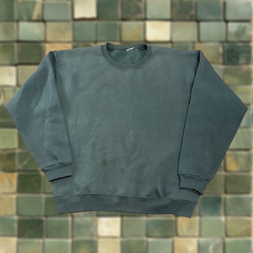 Fruit Of The Loom VINTAGE Fruit of the Loom Sweatshirt Large Green Crewneck 90s Mens Size US L / EU 52-54 / 3 - 1 Thumbnail