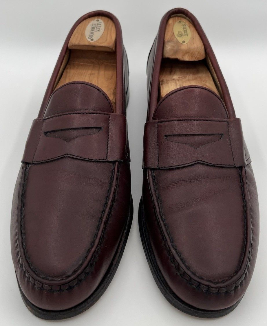 Allen Edmonds Allen Edmonds Men's 12D CAMERON Burgundy Leather Loafers Size US 12 / EU 45 - 2 Thumbnail
