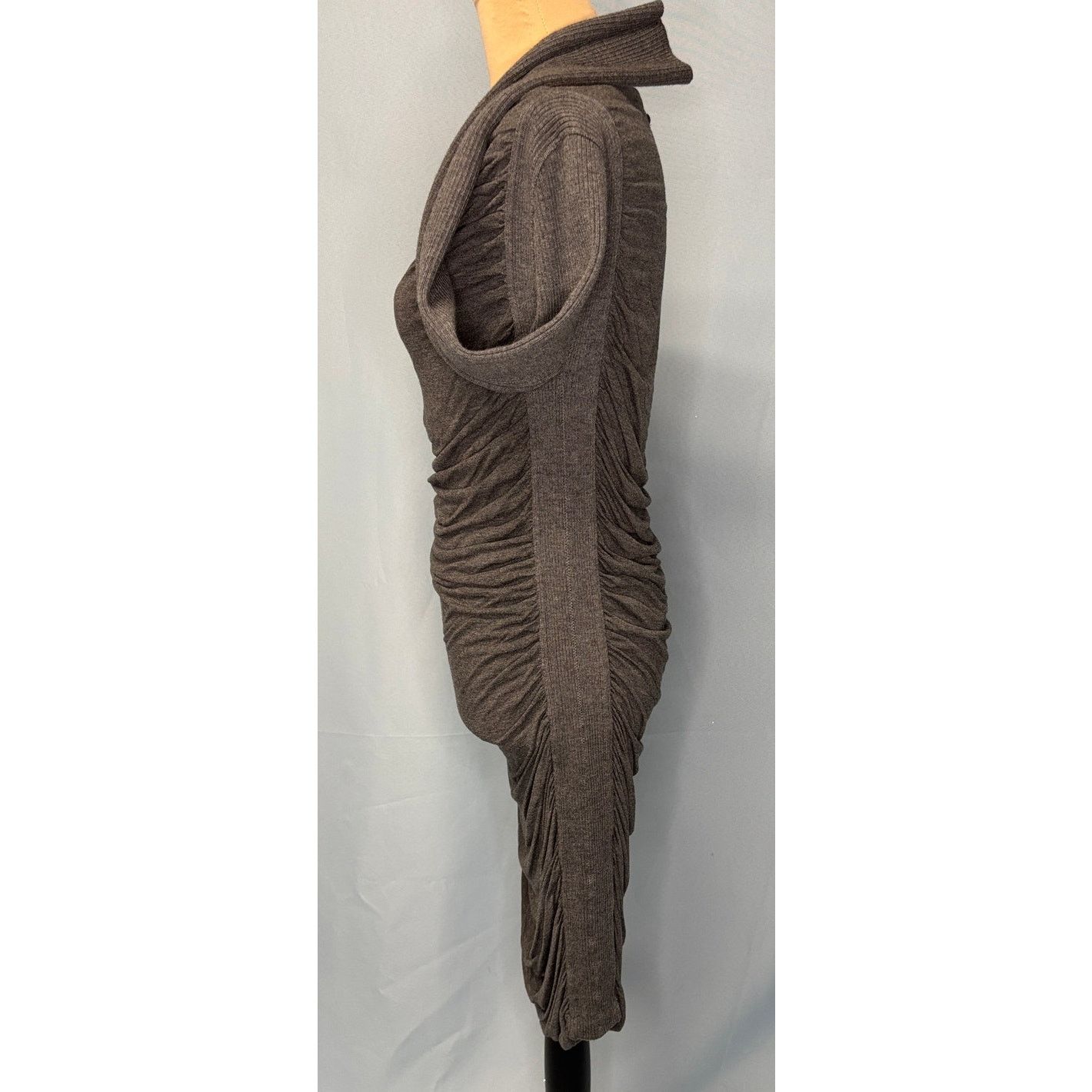 Jean Paul Gaultier JEAN PAUL GAULTIER Sweater-Trimmed Ruched Soliel Dress | XL Size XL / US 12-14 / IT 48-50 - 3 Thumbnail