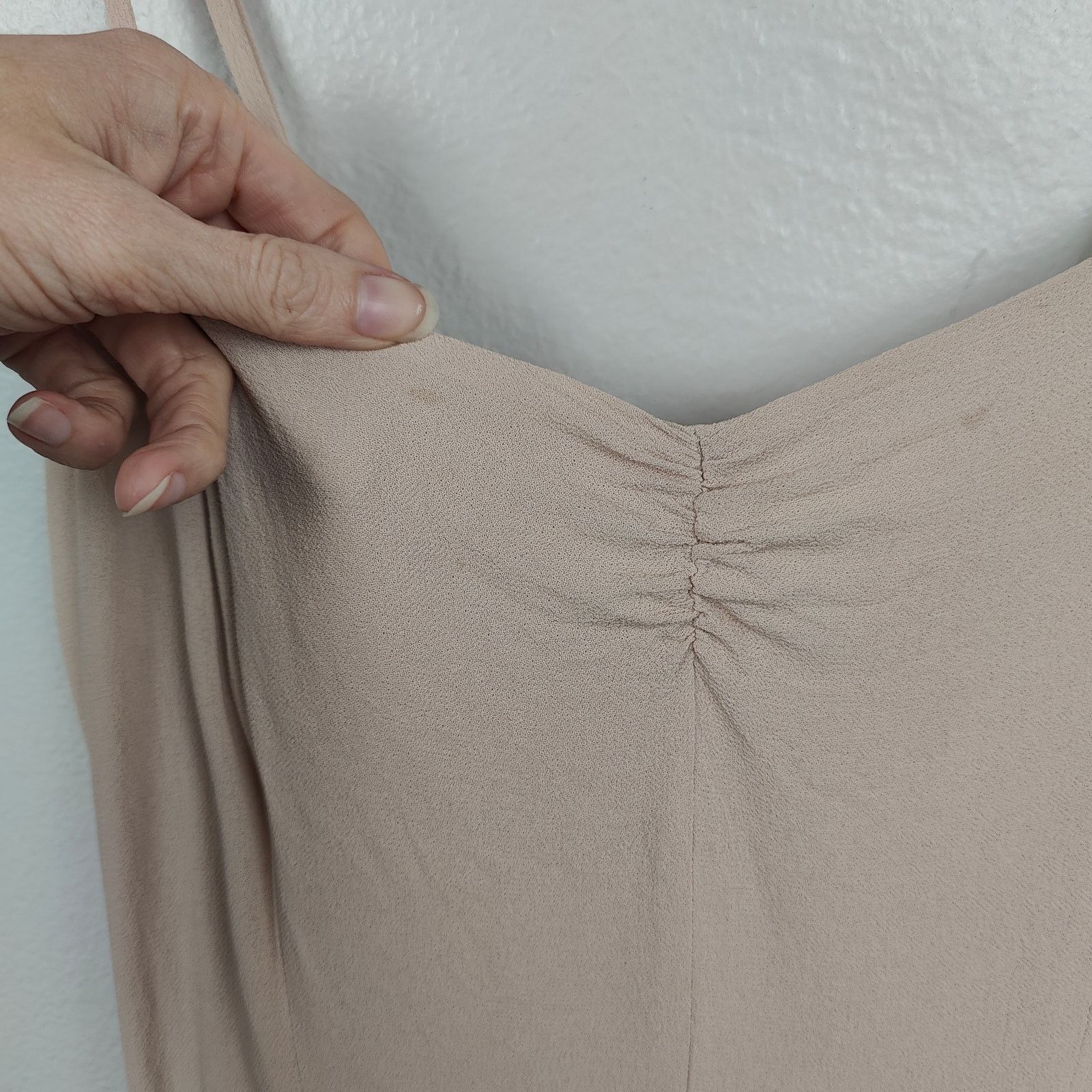 Reformation Reformation Emersyn Dress Womens 10 Champagne Pink Size L / US 10 / IT 46 - 3 Thumbnail