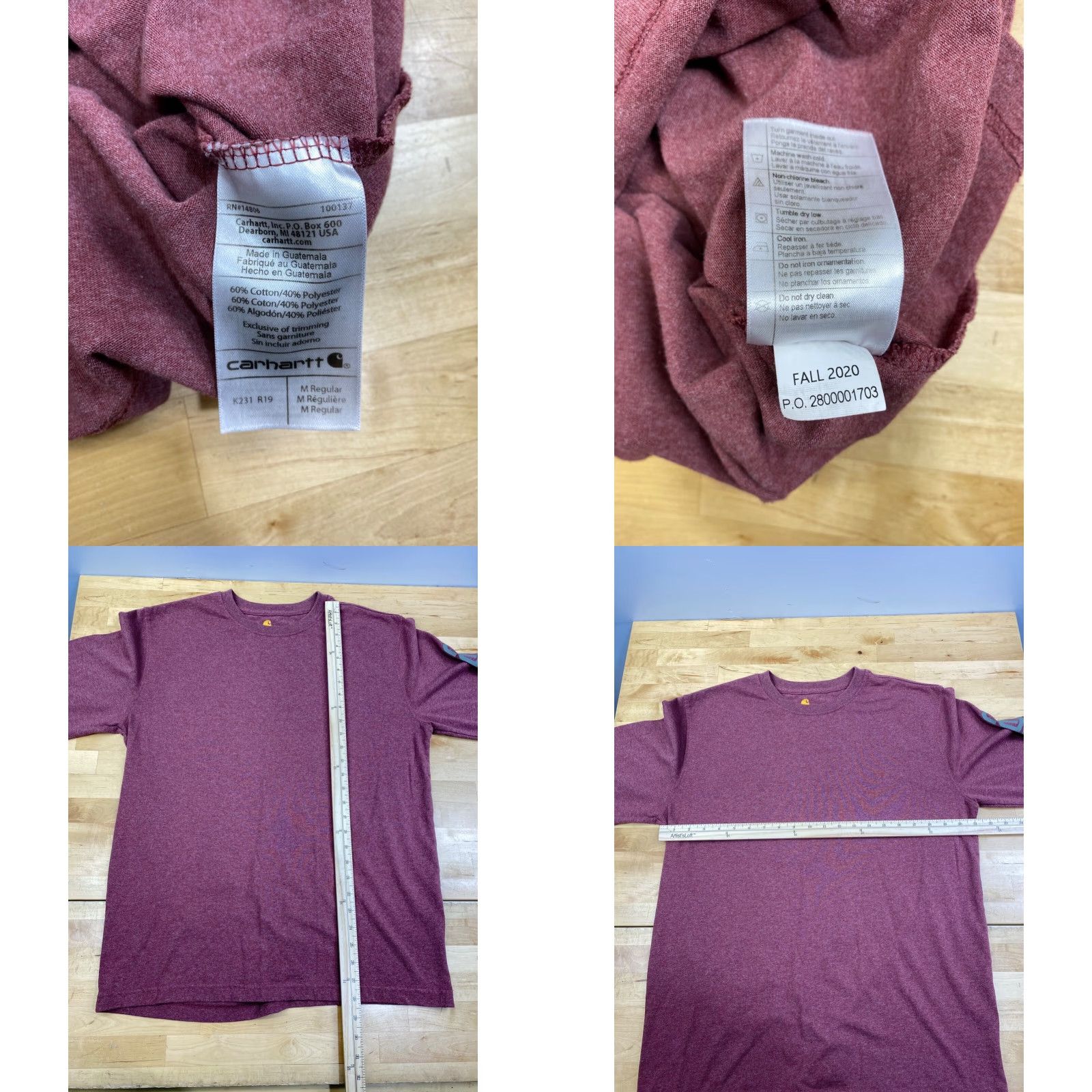 Carhartt Carhartt Long Sleeve T Shirt Mens M Casual Work Crew Neck Gray 2 Pack 10601/2 Size US M / EU 48-50 / 2 - 9 Thumbnail