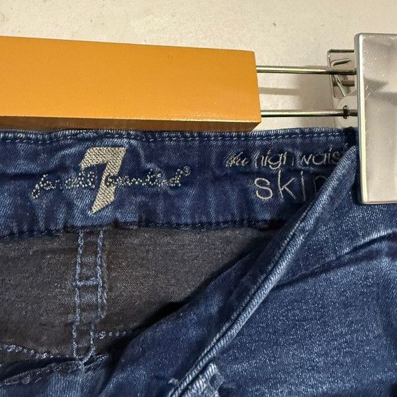 7 For All Mankind 7 For All Mankind High Waist Skinny Jeans Dark Wash Size 27 Size 27" / US 4 / IT 40 - 6 Thumbnail