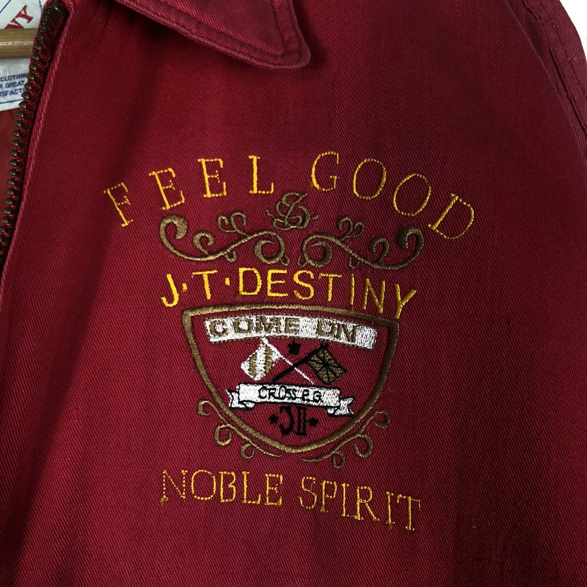 Japanese Brand Vintage Fly Bomber Jacket J.T.Destiny Noble Spirit Military Size US L / EU 52-54 / 3 - 19 Thumbnail