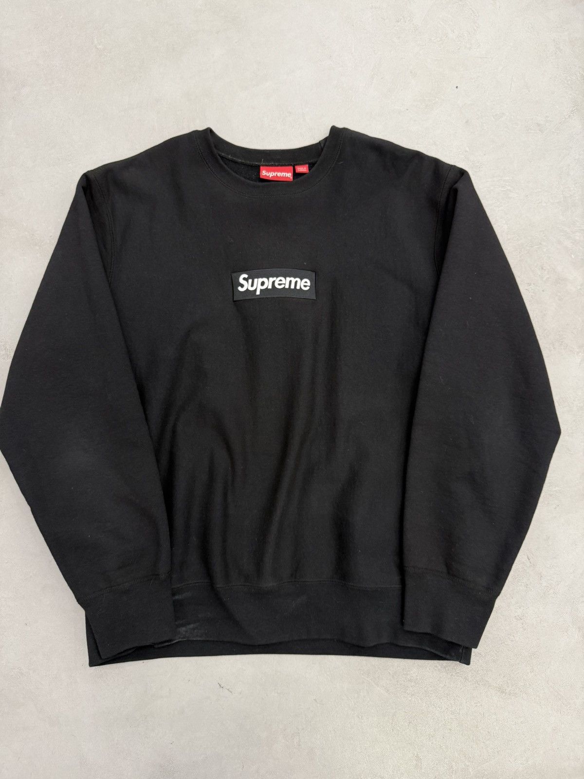 Supreme Box Logo Crewneck (FW22) Black Men's - FW22 - US