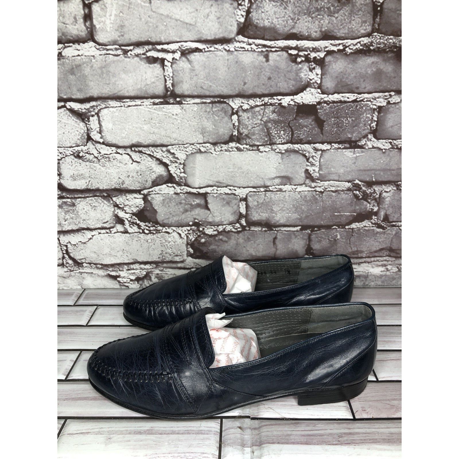 TED LAPIDUS TED LAPIDUS Boutique Paris Blue Leather Dress Penny Loafers Size US 7.5 / EU 40-41 - 1 Thumbnail
