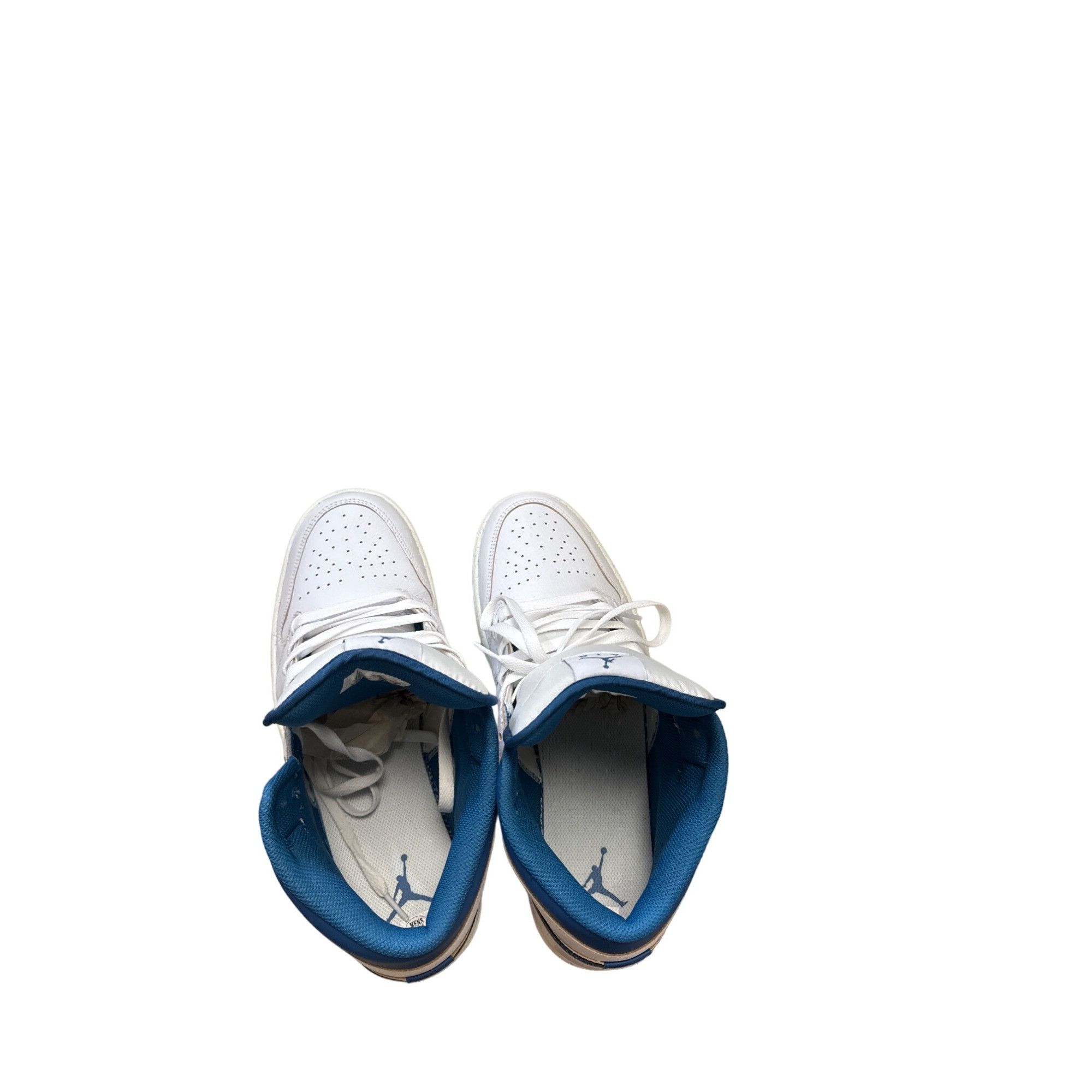Nike Nike Air Jordan men’s white and blue high top leather basket Size US 12 / EU 45 - 9 Thumbnail