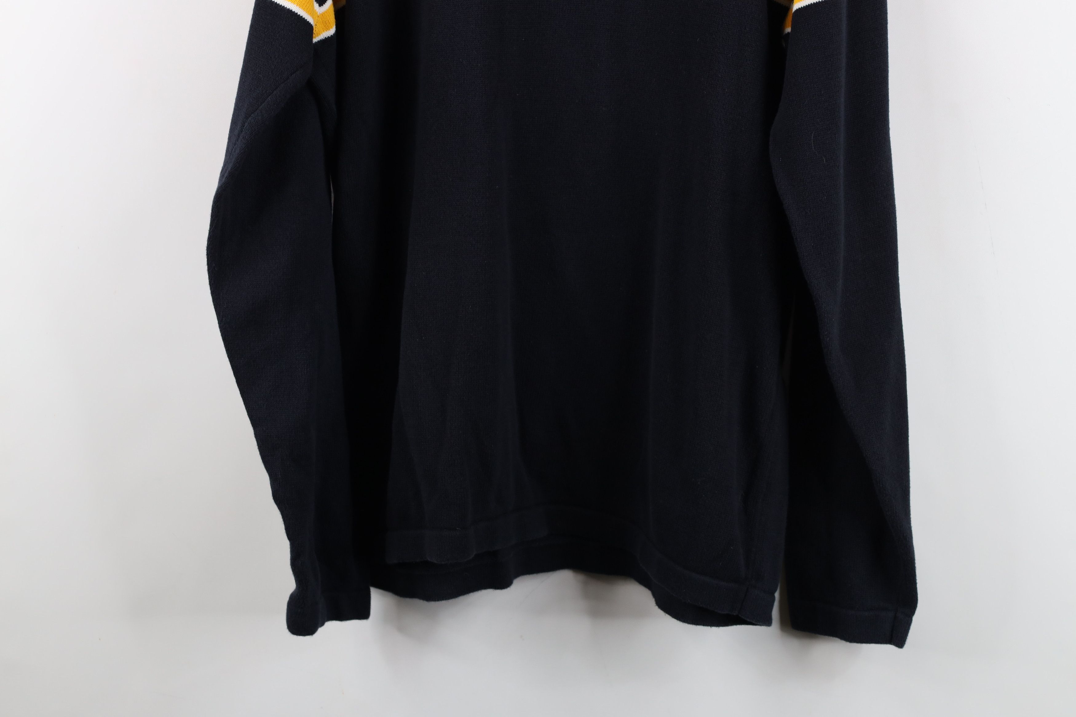 Nautica Vintage 90s Nautica Spell Striped Cotton Knit Sweater Blue Size US L / EU 52-54 / 3 - 15 Thumbnail