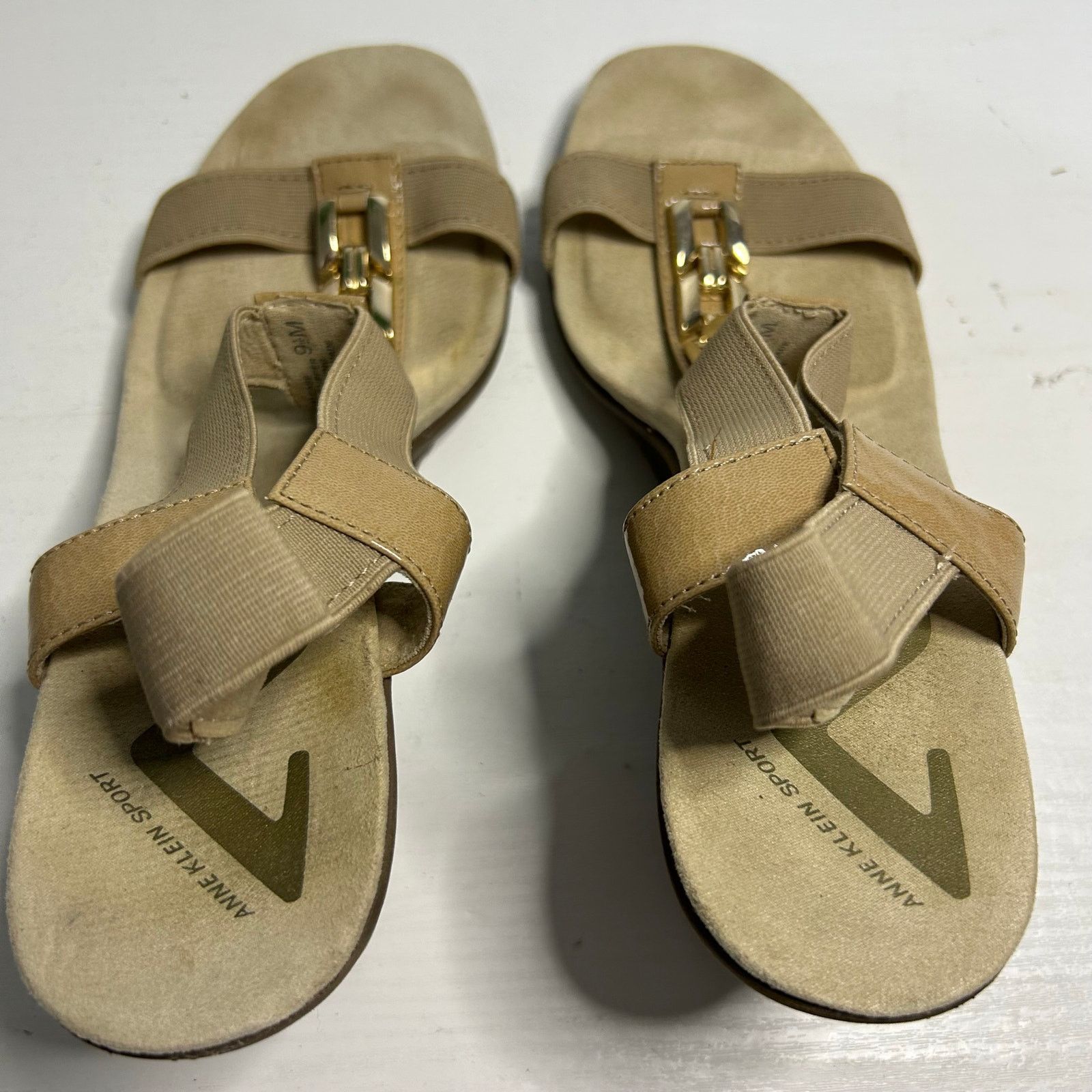 Anne Klein Anne Klein Sport iFlex Tan Wedge Sandals 9.5 Size US 9.5 / IT 39.5 - 4 Thumbnail
