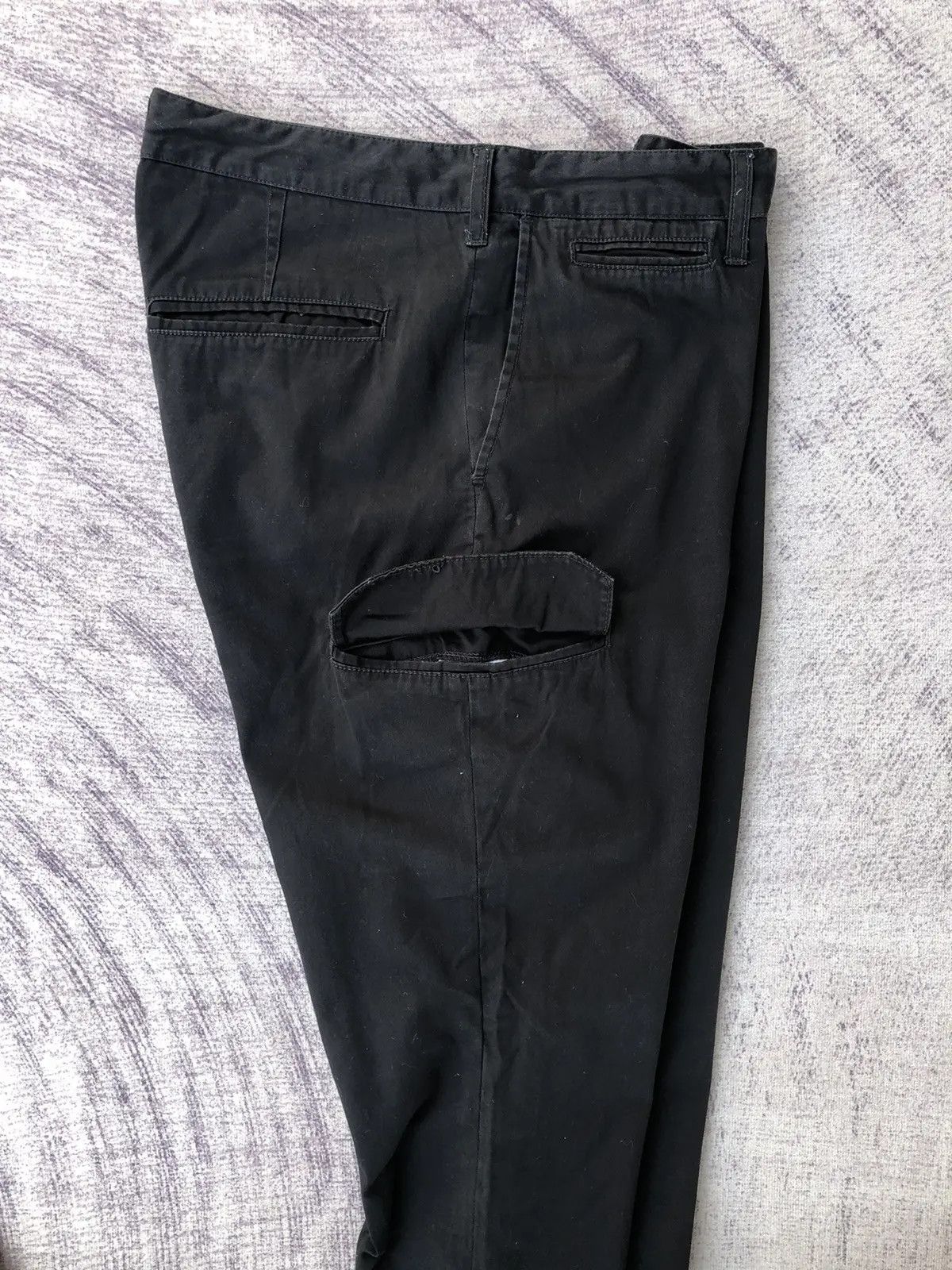 All Blacks Ikko black Cargo Trousers With 6 Pocket Workware Size US 33 - 11 Thumbnail