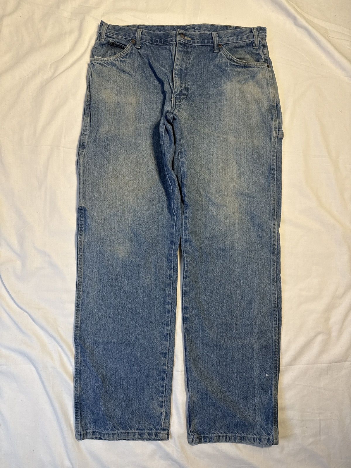 Dickies Vintage 90s Dickies Blue Denim Carpenter Jeans Size US 36 / EU 52 - 2 Thumbnail