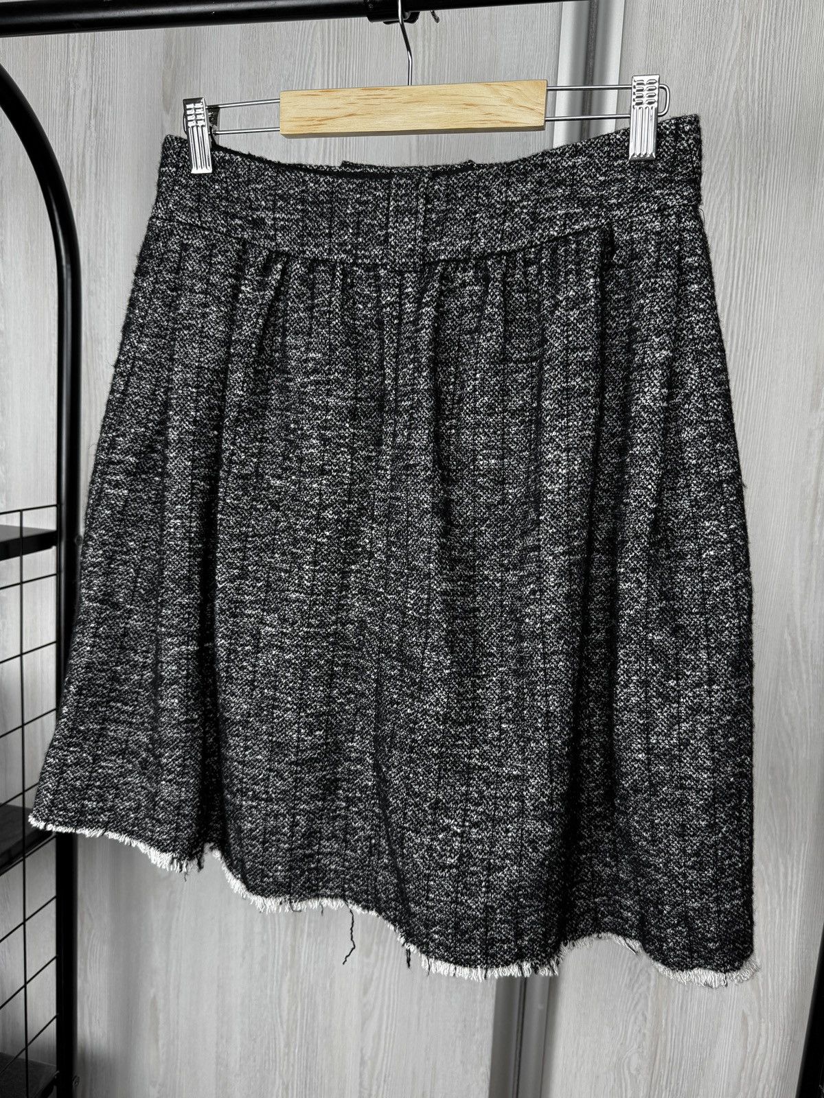 Other Tela Italy Wool Cotton blend grey tweed knee lenght skirt Size 28" / US 6 / IT 42 - 6 Thumbnail