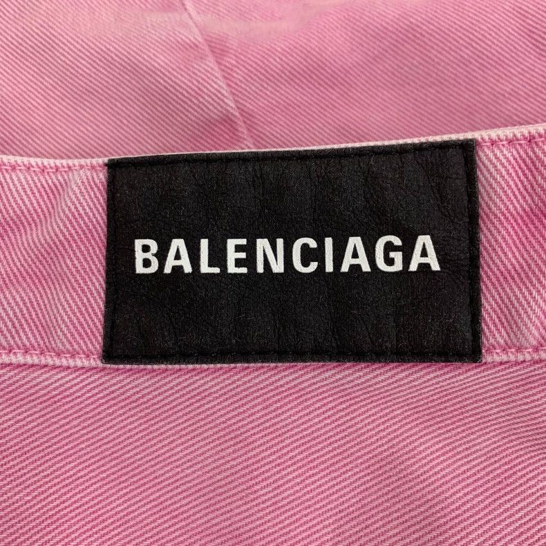 Balenciaga Balenciaga Pink Worn Cotton Casual Denim Skirt Size 24" / US 00 / IT 34 - 5 Thumbnail