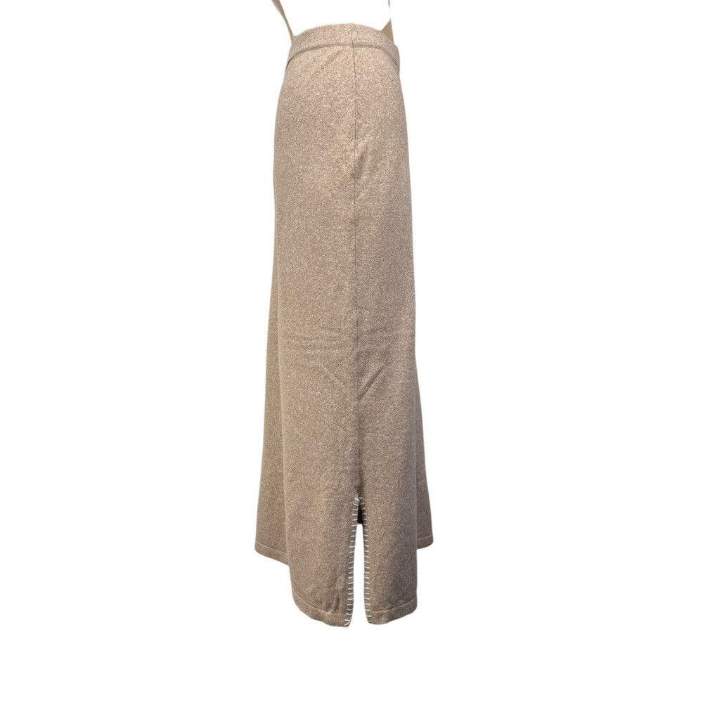 Vince Camuto NWT New Vince Camuto Beige Whipstitched Knit Skirt Size L Size 36" / US 14 / IT 50 - 3 Thumbnail