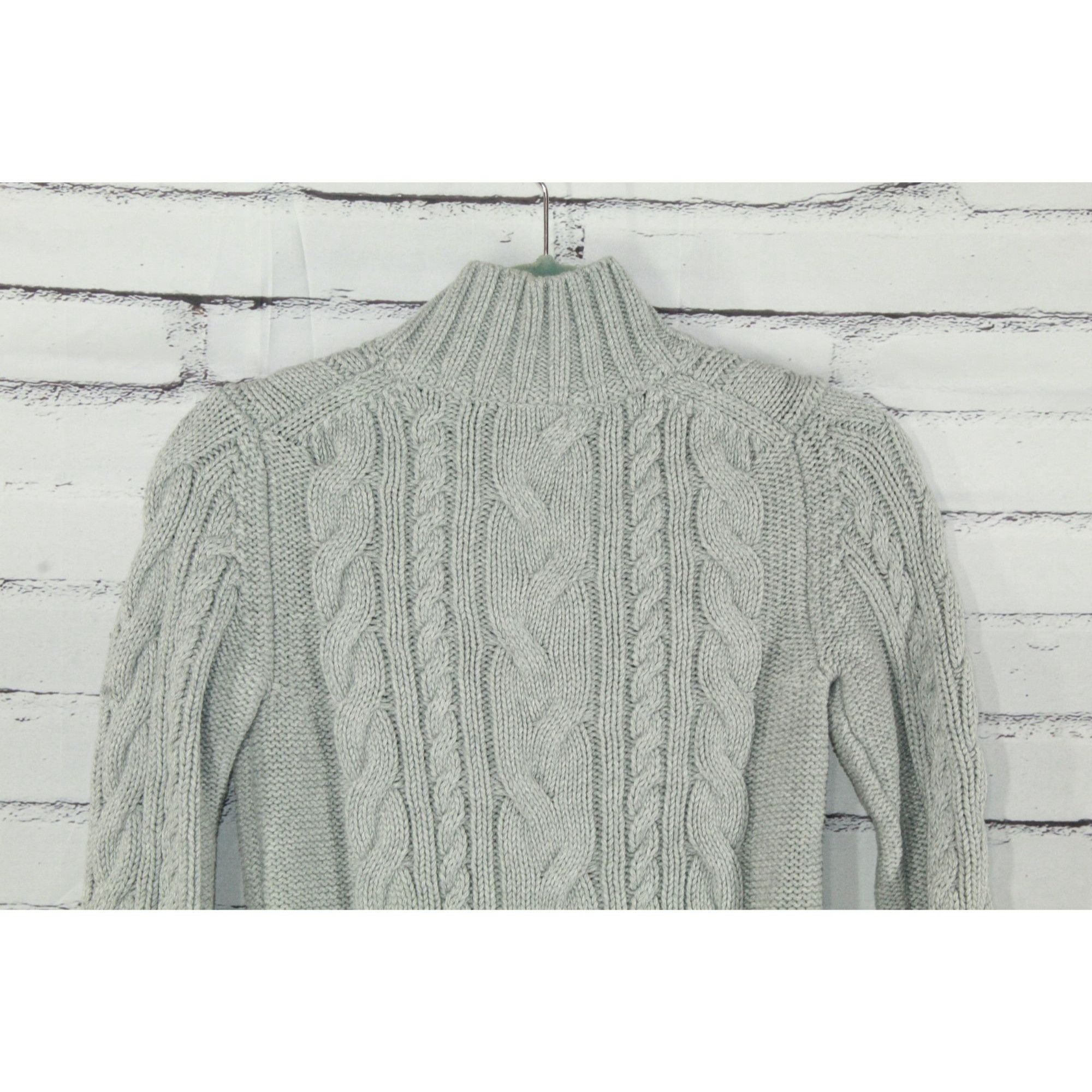 L.L. Bean LL Bean Womens Double L Cable Sweater Zip Cardigan Preppy Ou Size XS / US 0-2 / IT 36-38 - 7 Thumbnail